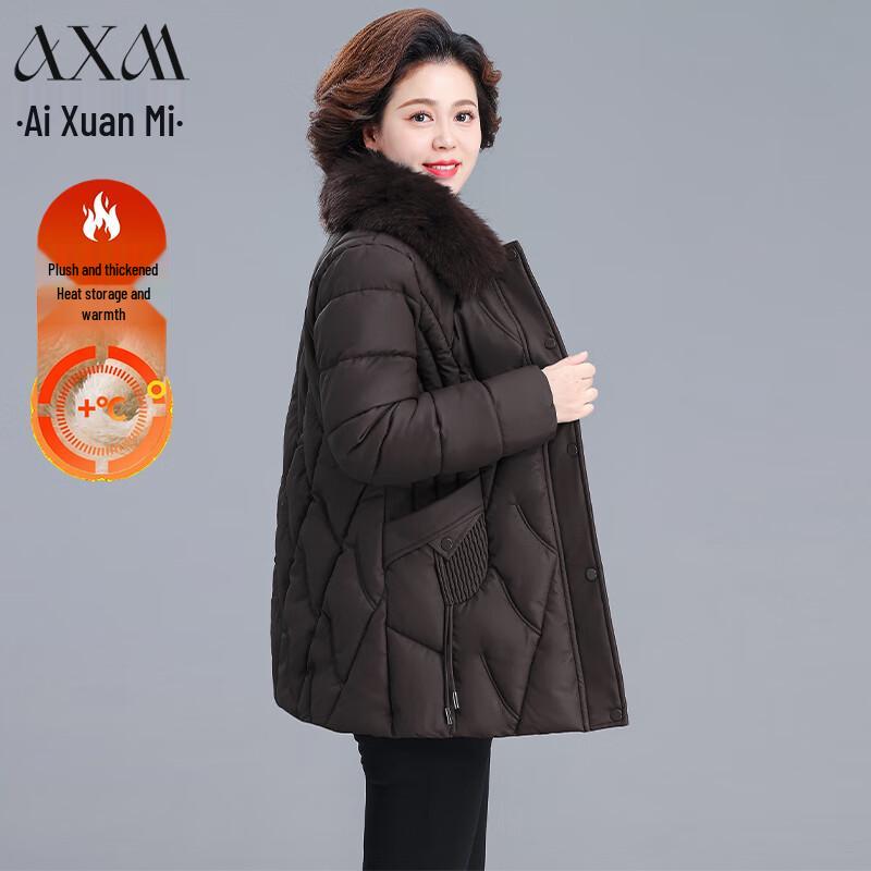 

Жіноче зимове пальто AIXUANMI з підкладкою зі штучної шкіри 5XL