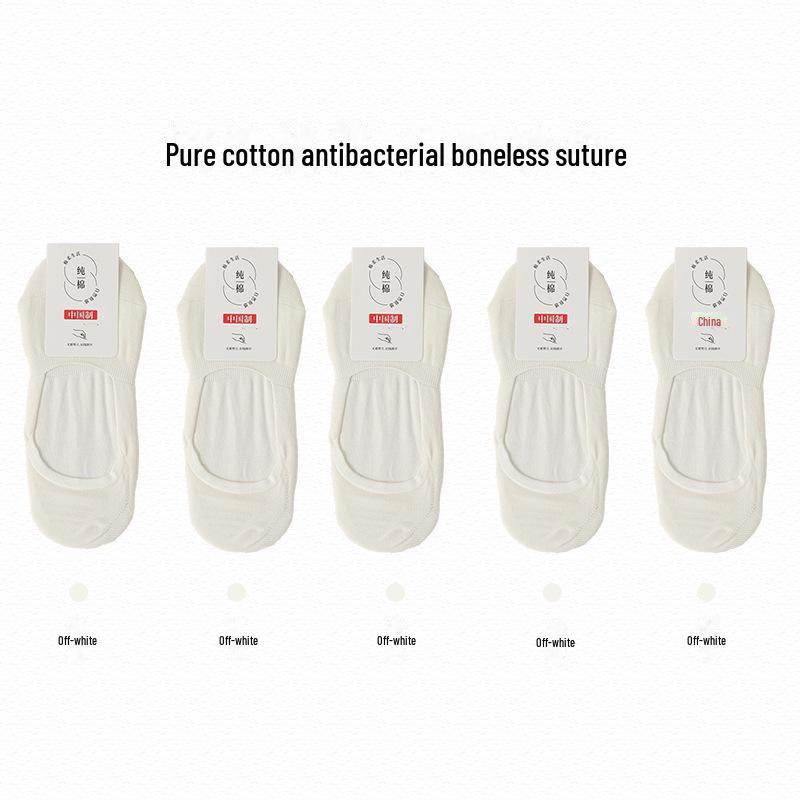Women's thin cotton socks: deodorant, antibacterial, sweat-absorbing. Solid color, short, boat, and invisible styles for spring and summer.