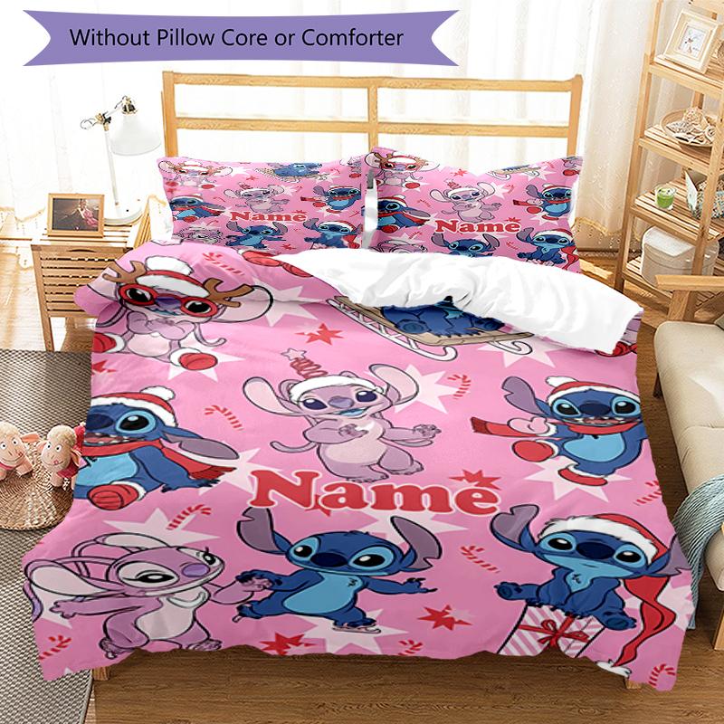 Juego de Ropa de Cama con Bordado de Nombre Personalizado de 3 Piezas, Cierre de Funda Nórdica, Incluye 1 Funda Nórdica y 2 Fundas de Almohada, Suave y Cómodo para Todas las Estaciones.