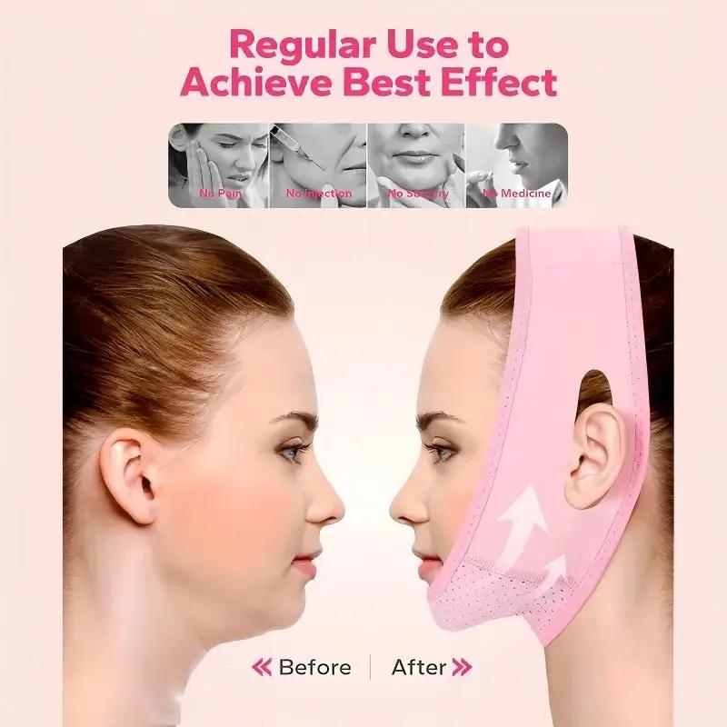 Yanbiguo V Line Mask Reusable Facial Slimming Strap Double Chin Reducer Face Lifting Belt for V Shaped Slimming Face