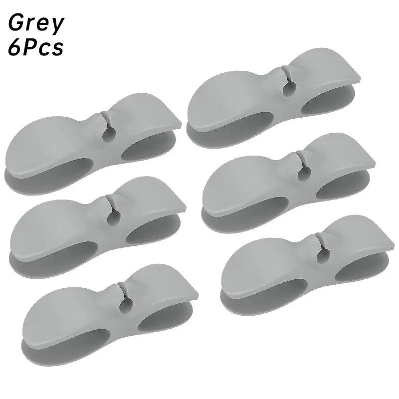 3/6Pcs Kitchen Shelf Bathroom Accessories Silicone Cable Winder Bracket Organizer Clip Coat Racks Coffee Machine Air Fryer Hook