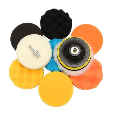 11PCS Sponge Sponge Buffing Pad Kit Different Sizes Car Buffer Polisher  Car Body Repair