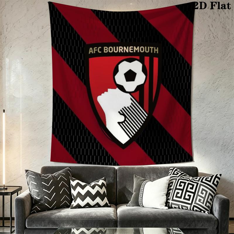 AFC Bournemouth Wall Tapestry Aesthetic Wall Hanging Printed Fabric Blanket Decorative Tapestries for Bedroom Living Room Home Decor