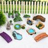 DEARMAMY Miniature Garden Decorations, Set of 15, Resin, Handmade Terrarium Ornaments, 1.93 x 0.87 x 0.87 inches, Micro Landscape, Dollhouse, Bonsai,