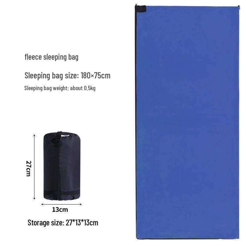 OEING Fleece Sleeping Bag with Detachable Liner 180x75cm