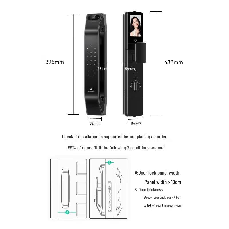 

DESMAN Q5MVPro Smart Door Lock with Palm Vein & Visual Peephole