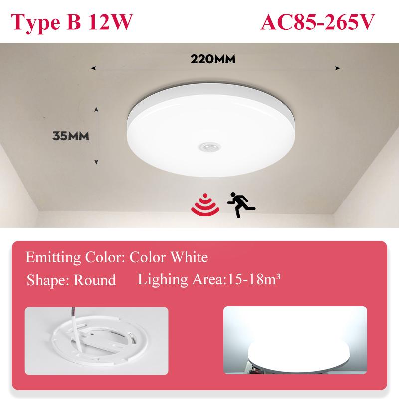 LED Ceiling Lamp Stairs Sensor Aisle Smart Corridor Chandelier Lustre Automatic Luminesce Room House LED Induction Light Ceiling