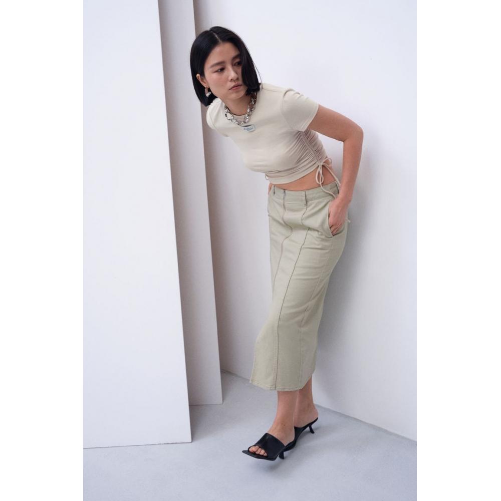 

Футболка HM с кулиской светло-бежевого цвета Aetherius