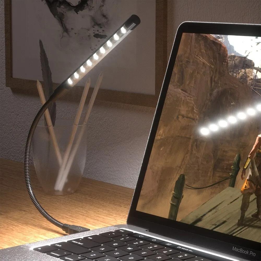 10 LED Light Portable Flexible Touch Switch Keyboard Notebook Laptop Lamp UsBLow Power Consumption Lighting Accessories