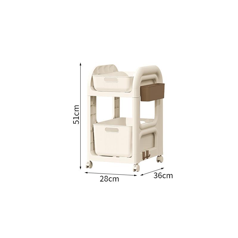 Bewegliches Bücherregal Mehrstöckiges Schulranzregal Schubladenartiges Lagerregal Untertisch Rollwagen Snack-Aufbewahrungswagen