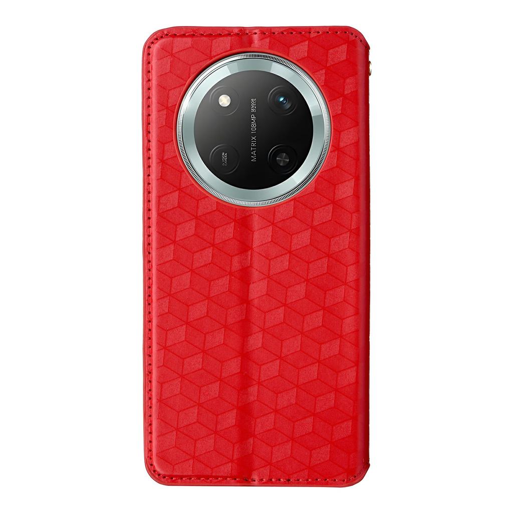 Wallet Case for Honor X9c 5G/Magic7 Lite 5G/X60 Pro 5G Rhombus Imprinted Leather Phone Cover