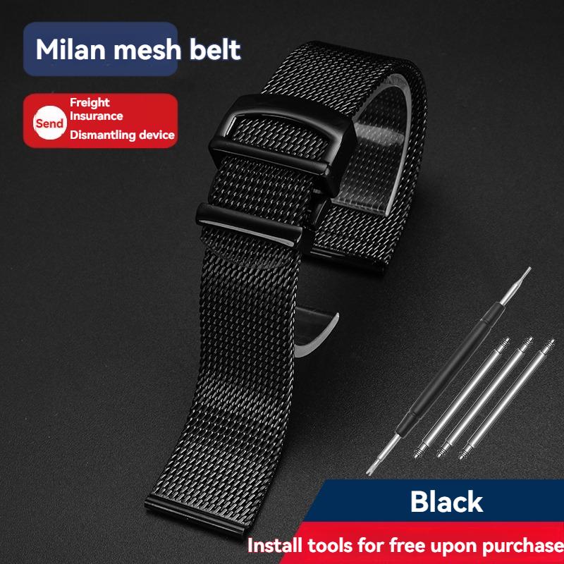 

Replacement 20mm 22mm Milanese Stainless Steel Band for IWC Portofino/Pilot Portugal 7 Men s Watch, Premium Metal Mesh Strap 22mm чорний
