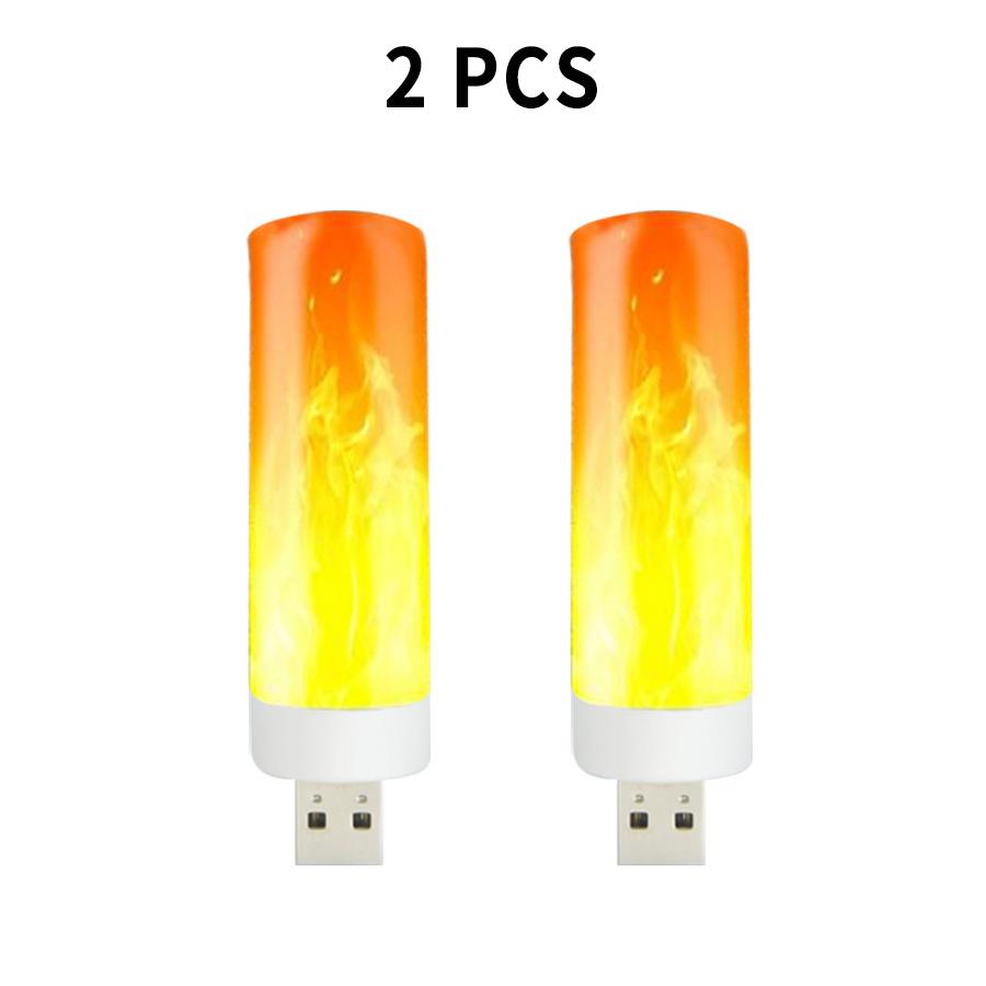 5V USB LED Flame Light Simulated Flame Flashing Candle Lights Book Lamp for Power Bank Camping Lighting Lighter Effect Light