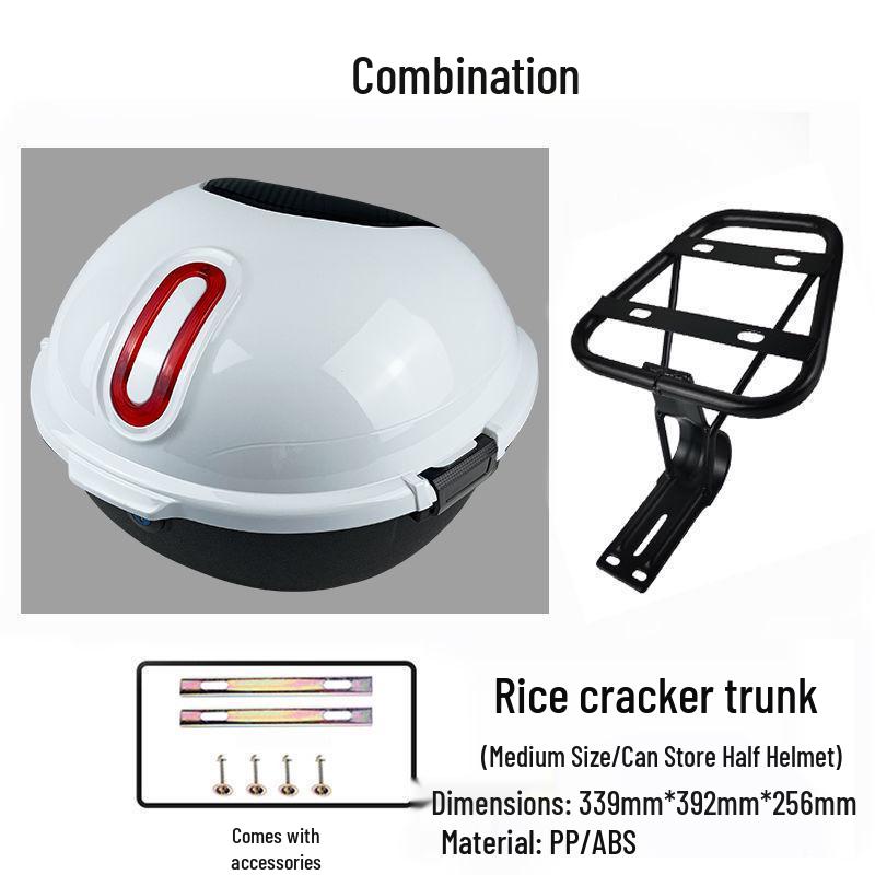 Universal Electric Bicycle Trunk Rack with Backrest and Storage Box