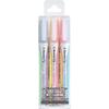 KOKUYO Beetle Tip Dual-Color Highlighter Pen Set, Soft 2-Color Highlighters, 6 Colors In 3 Pens