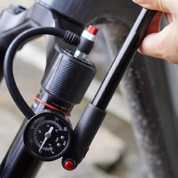 High Pressure 300psi Bike Air Pumps with Gauge Portable Bicycles Shock Pumps Bike Suspension Pumps Shock Absorbers