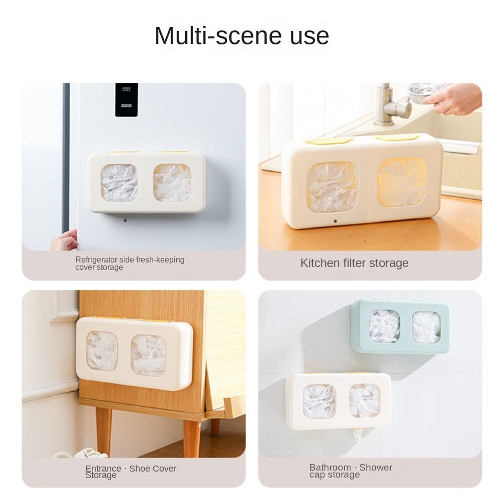 Plastic Plastic Wrap Storage Box Soft Rubber Top Cover Earmuff and Hood Storage Box Bathroom