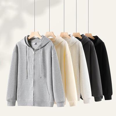 Adult 300g Cotton Drop Shoulder Zipper Hoodie - Model 682 Fashion Trend