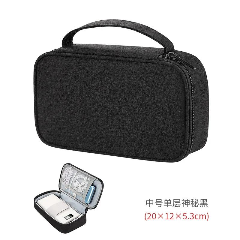 Travel Organizer Bag Cable Digital Accessories Storage Bag Portable Waterproof Double Layers Storage Bags Power Hard Drive Case