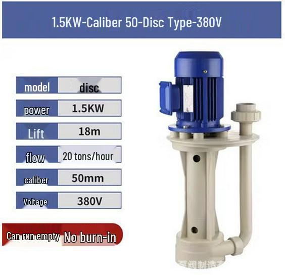 5.5kW Vertical Anti-Corrosion Centrifugal Pump JKD-P-50SK-7.5 for Desulfurization and Water Spray Applications