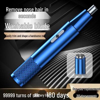 Electric Unisex Nose, Ear, and Sideburns Hair Trimmer with Mini Shaver