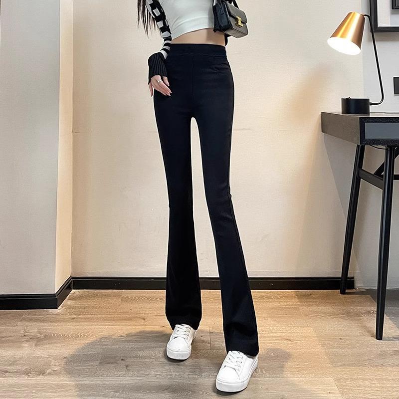 

Женские летние облегающие эластичные расклешенные брюки 2024 - Повседневные длинные брюки длиной девять точек для весны и осени XL