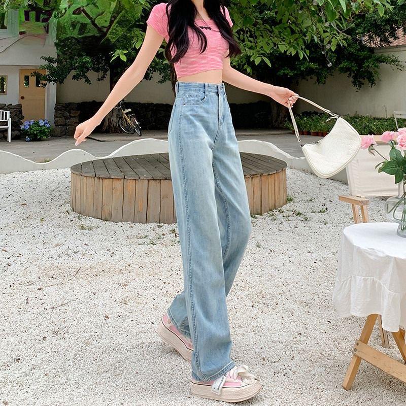 90s Harajuku Y2k Baggy Cargo Jeans Women Blue Vintage Chic Straight Denim Trousers Female Korean Fashion Aesthetic 2000s Jean Pants 2026 New
