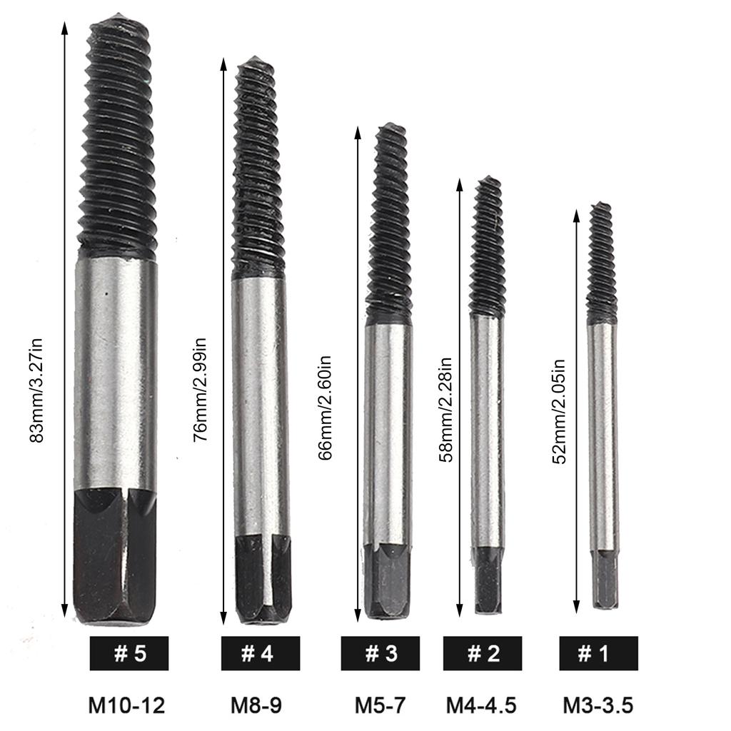 Bolt Extractor Damaged Screw Extractor Broken Screw Drill Bits and Extractor Set Bolts Fastners Taken Out Removal Tool