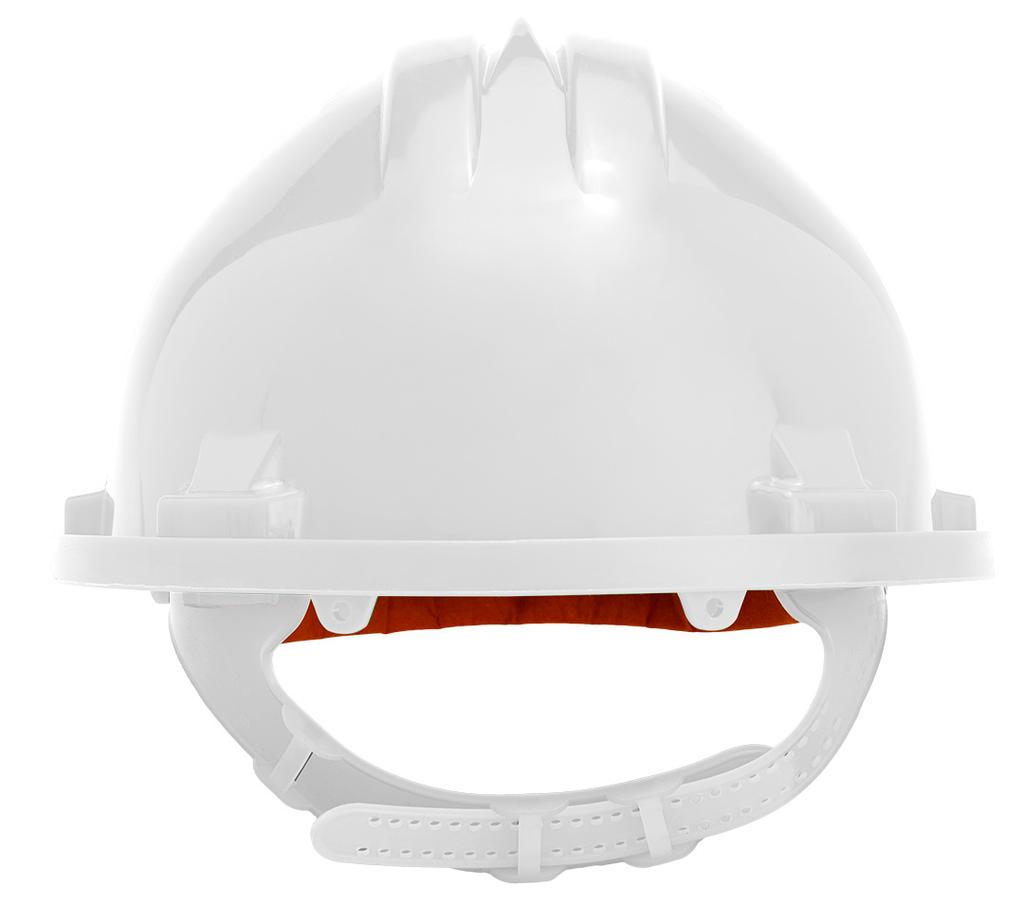 Certified safety helmet, white