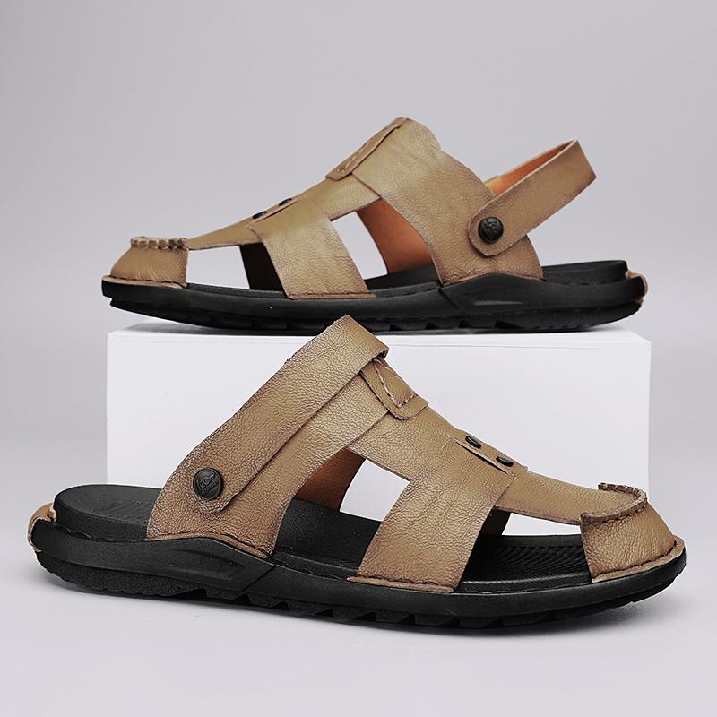 FashionSummer Comfortable Black Shoes Sandals Sports and Leisure Leather Shoes for Men New In Best Sellers In 2024 Products Brand Shoes