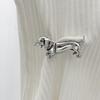 Dog Shape Brooch Pin Antique Finish Enamel Look Lapel Pin Accessories For Coat Bag Scarf Casual And Office Outfit