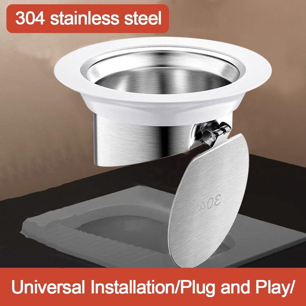 Prevent Backflow Toilet Odor Stopper Stainless Steel Sewer Anti-smell Plug  Bathroom Fitting