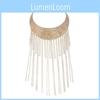 Fashionable Retro Multi Layer Tassel Design Women Metal Necklace For Modern Streetwear Outfit