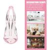 Crystal High Heels Shoes Ornament, Pink Glass Slipper Girls Princess Decor Dress Slipper Figurine Decoration for Birthday Party Wedding Gift,