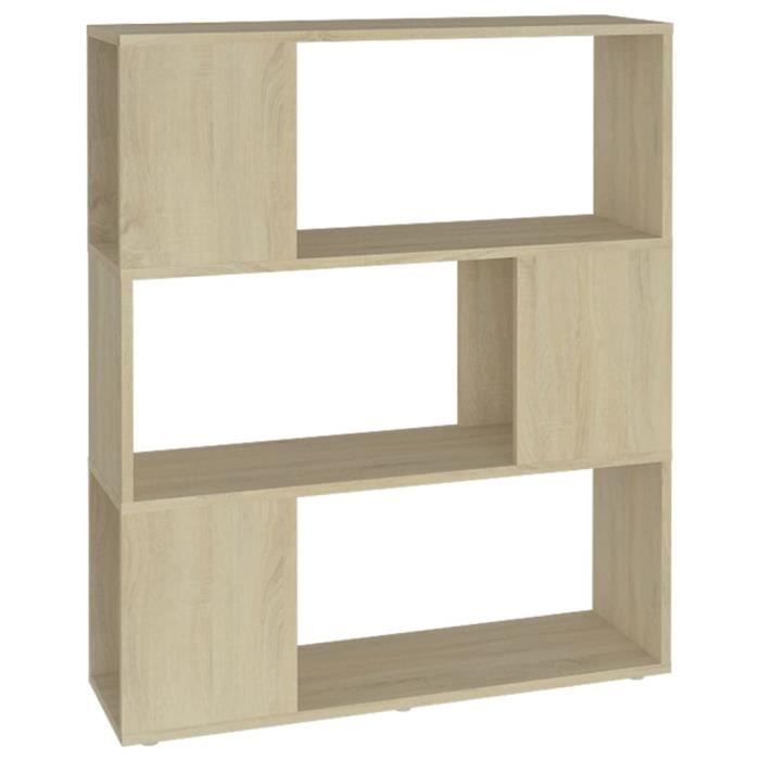 VidaXL Bibliothèque-Séparateur de pièce Chêne Sonoma 80x24x94 cm