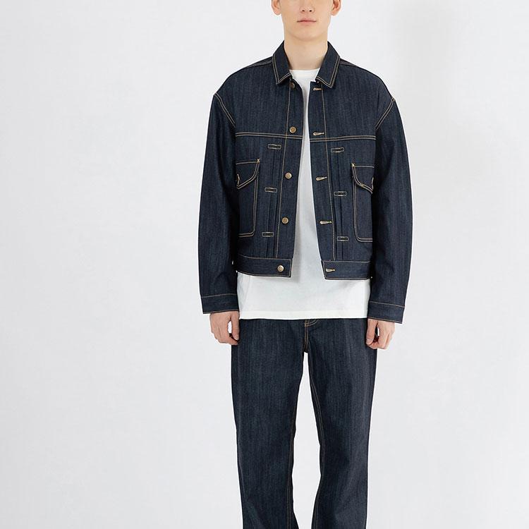 Pointed Collar Denim Jacket Long Sleeve Shirt Men Shirts LE2301JK35