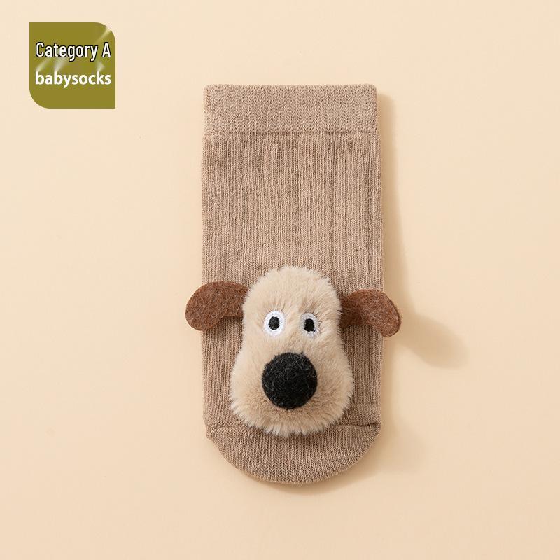 

Бавовняні шкарпетки з силіконовою підошвою для новонароджених хлопчиків та дівчаток, Весна/Осінь Medium (1-3 years)