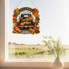 Herbst LKW 2D Flach DIY Hängende Diamantkunst-Kits Diamantmalerei Set Strass Diamantkunst Fensteranhänger Wand Tür Dekoration