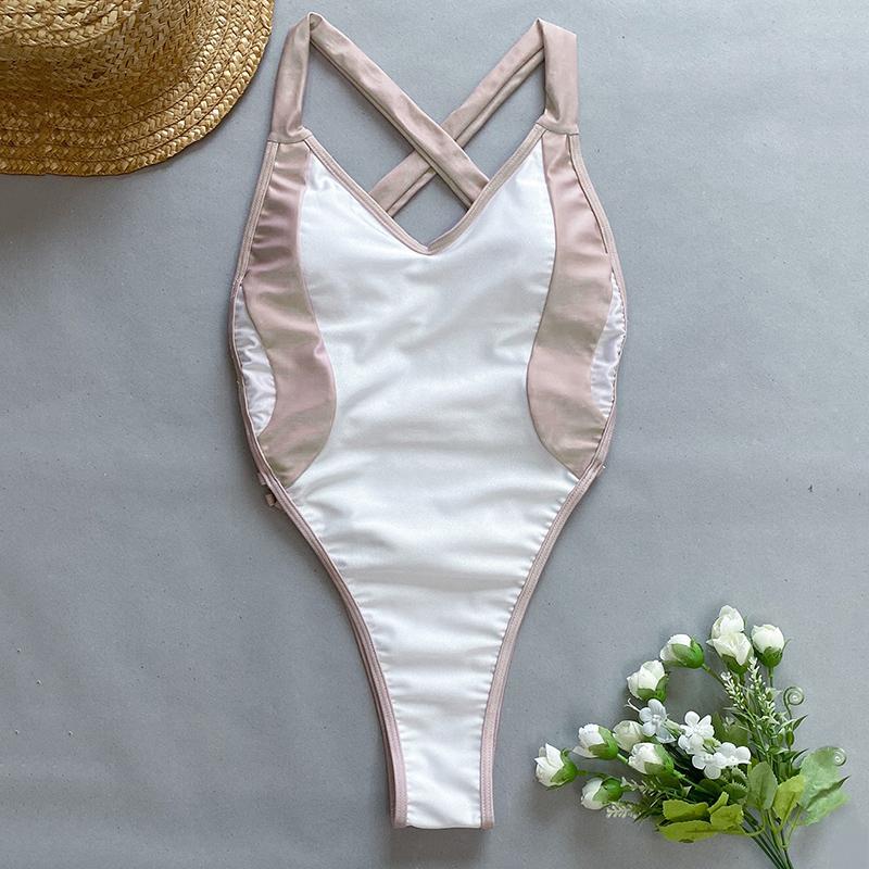 

Купальный костюм с высокой талией, цельный купальник для женщин и невесты, женский купальник с лямкой на шее, бикини с эффектом пуш-ап, пляжная одежда с высокими штанинами S