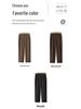 Mom's High Waist Casual Straight Leg Pants for Spring & Autumn - Plus Thick Loose Velvet for Middle-Aged & Elderly Women