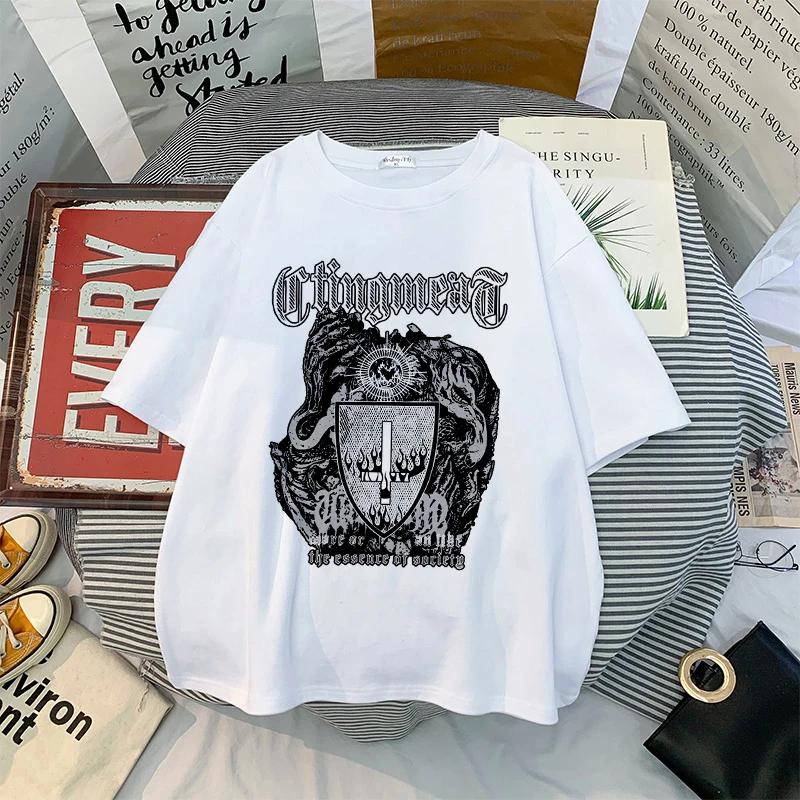 Oversized T-shirt Gothic Dark Men Women T Shirt Graphic Tee Punk Clothes Harajuku Streetwear T Shirt Hip Hop Short Sleeve Tops