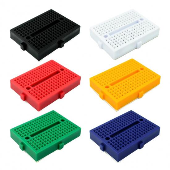 Mini Breadboard 170 Points (6 Pack) - Self-Adhesive Prototype Boards in Assorted Colors for Arduino, ESP32, ESP8266, Raspberry Pi, DIY Electronics