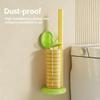 Disposable Toilet Brush Kit with Removable Heads for Bathroom Germ-Free and Efficient Strain-Free Cleaning