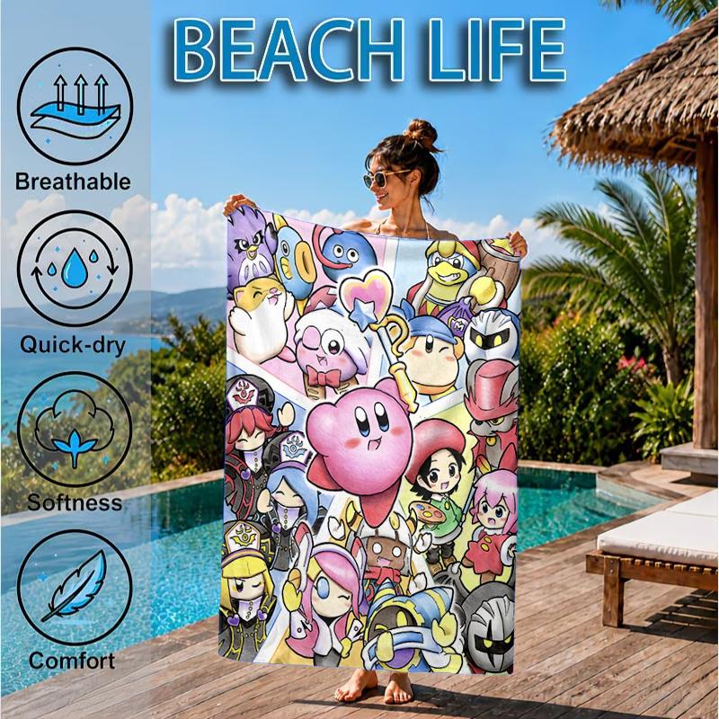 Pink pika Pattern Beach Towel, Microfiber Beach Towel, Perfect For Pool, Beach, Travel, Home Decor Beach Party Fan gifts