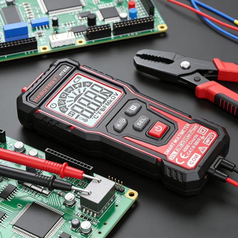 HABOTEST HT82A Digital Multimeter Voltage Tester 4000 Counts 600V AC/DC Volt Meter NCV Phase Sequence Auto Ranging Multimetre