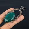 Emerald Pendant, 999 Copper Wire Wrapped Pendant Gemstone Jewelry, Handmade Pendant Amazing Jewelry, Gift For Her