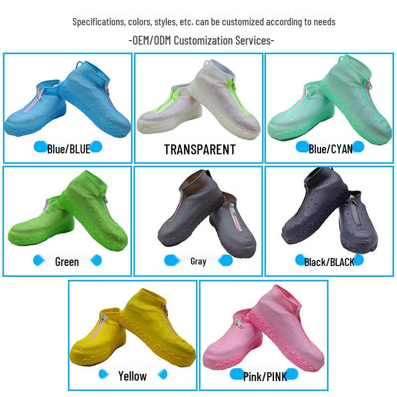 Waterproof Anti-Slip Silicone Rain Shoe Covers for Adults & Kids - Easy On/Off, Durable, Portable