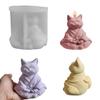 Animal Cats Statue Silicone Molds for Candle Soap Making 3D Animal Shape Silicone Candle Molds for Epoxy Resin