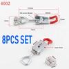 2/4/8 Pcs Drawer Latch Box Lock Clasp Adjustable Deadbolt Hasp Metal Toggle Quick Release Clamp Anti-Slip Push Pull Clamp Tools
