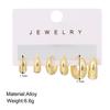 Elegant Minimalist Geometric C-Shaped Earrings Set – 3 Pairs for Women
